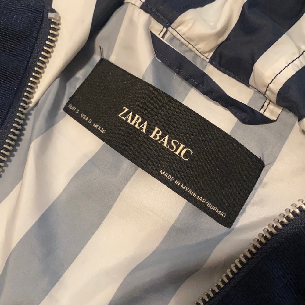 Zara Striped Jacket w/ Neon Drawstrings - Picture 7 of 7